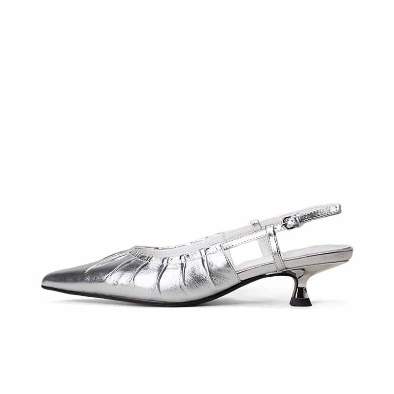 SHOEMAKER QUEEN Стильные серебряные туфли на тонком каблуке, цвет Stylish Silver