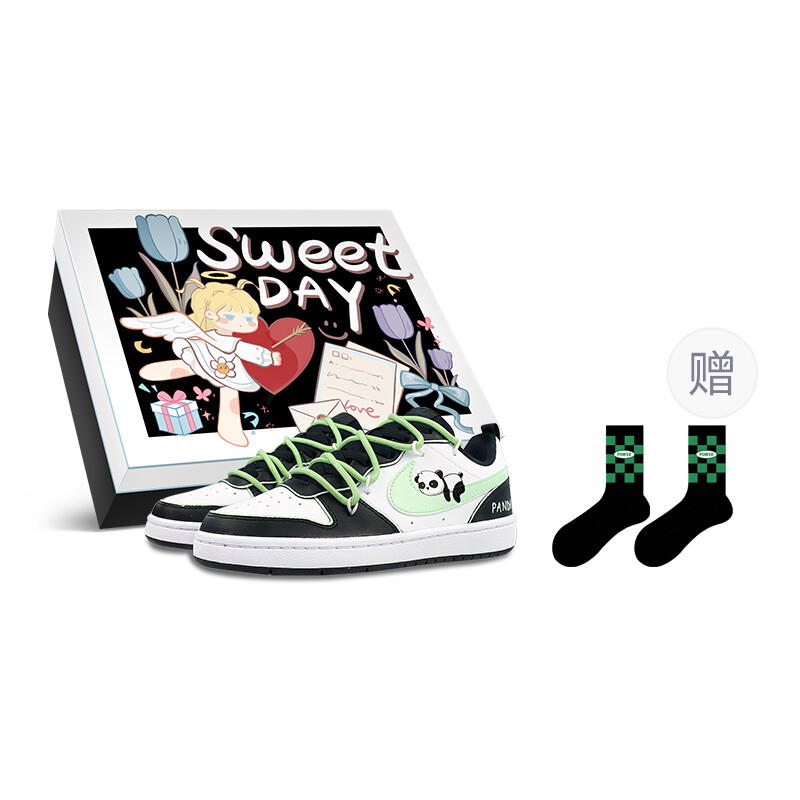 

Кроссовки Nike Court Borough 2 Skateboarding Shoes Women's Low-top White/Green/Black, белый