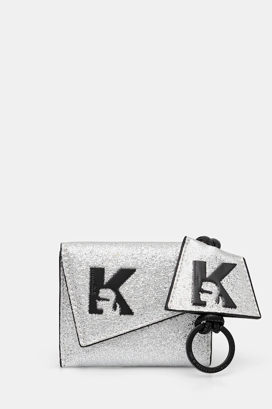 

Кошелек + брелок Karl Lagerfeld Jeans, серебряный