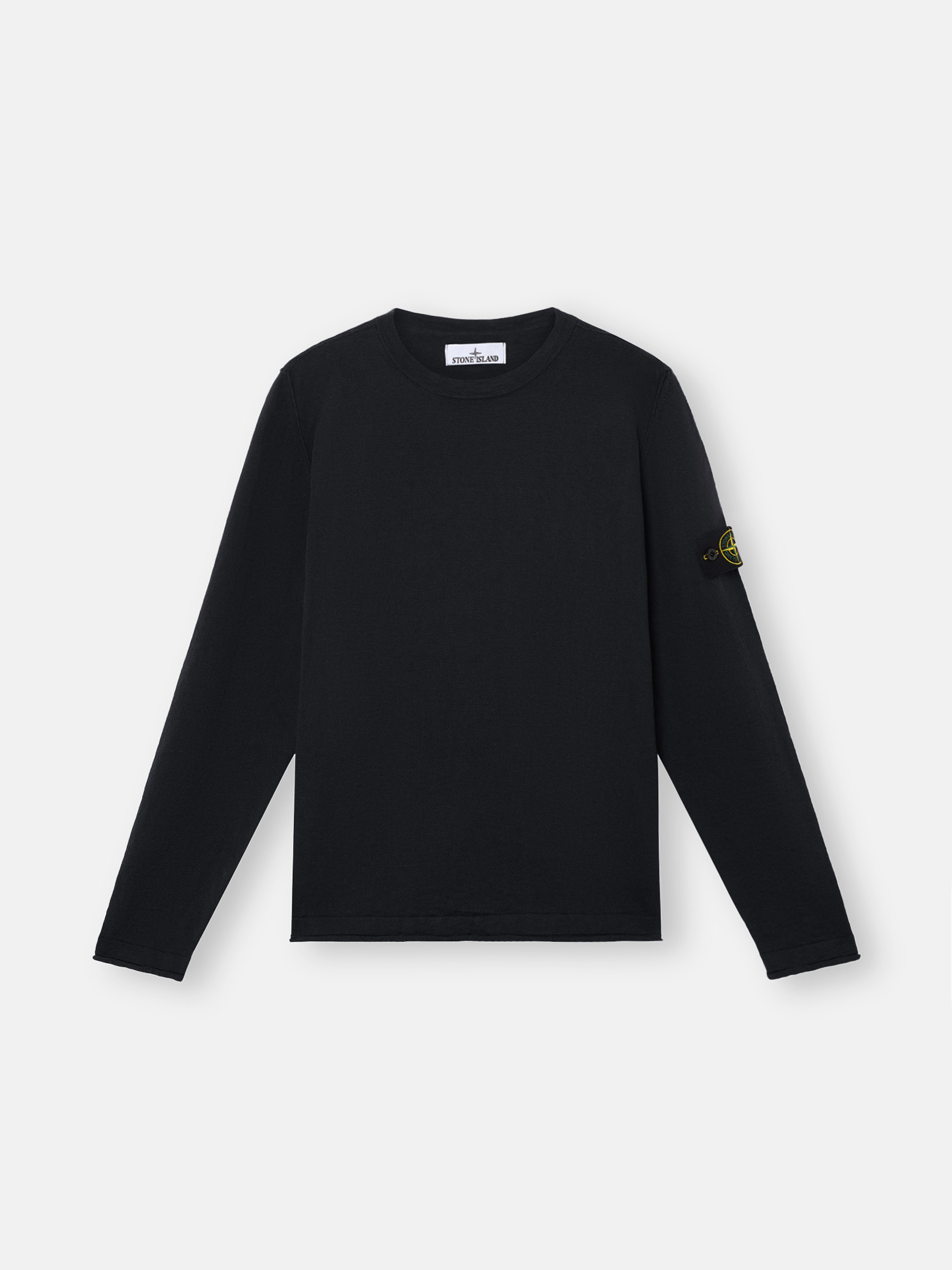 

Свитер с круглым вырезом и небольшими валиками Stone Island 5100052 ORGANIC COTTON WITH NYLON, черный