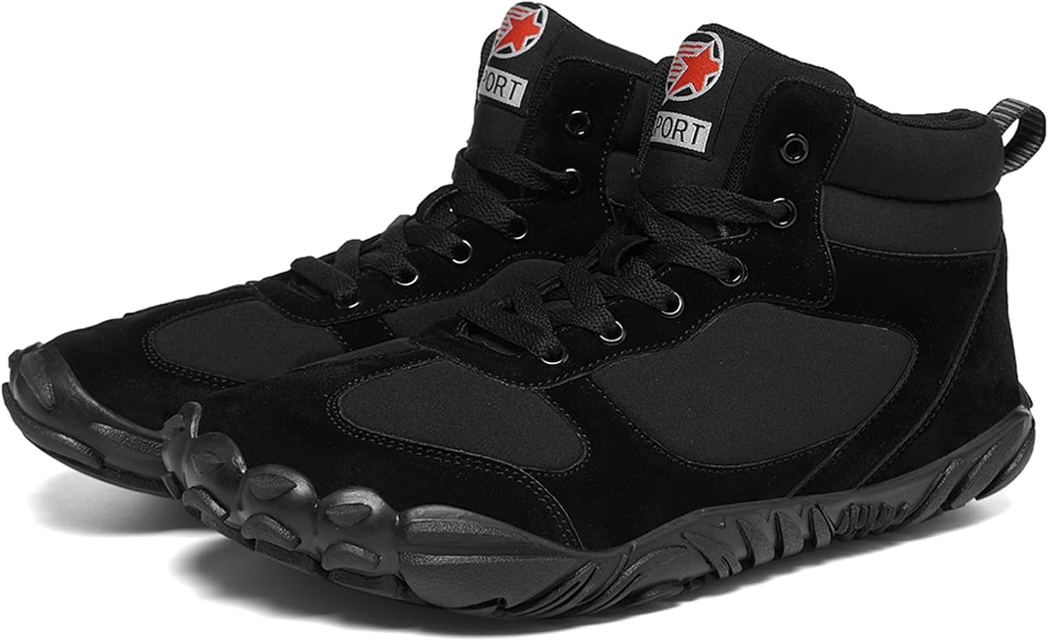 

Водонепроницаемые зимние обувь, походные ботинки для женщин и мужчин, для трейлового бега, здоровые, противоскользящие Wongtuli, черный