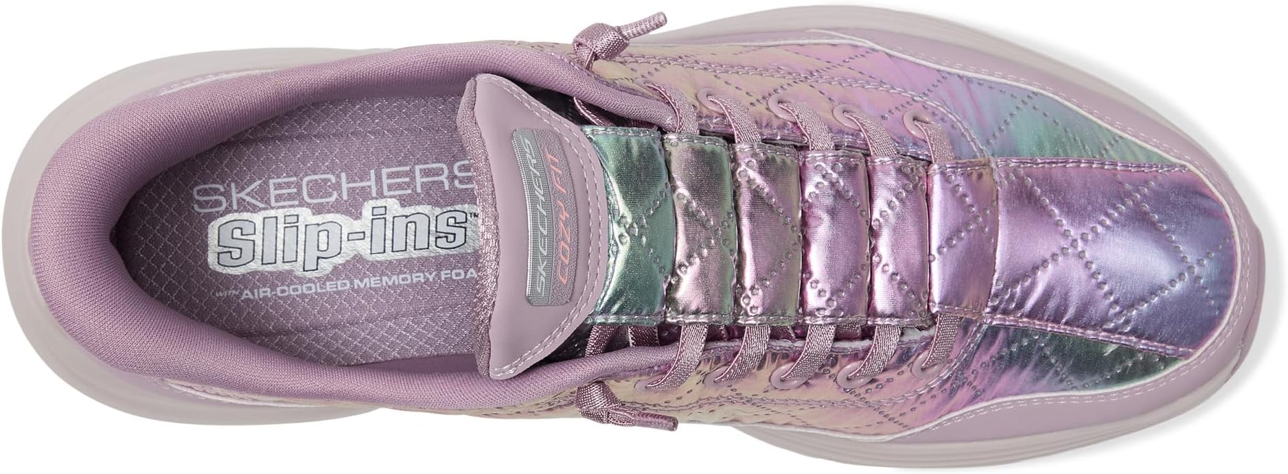 Кроссовки SKECHERS Contour Foam - Cozy Fit Shining Pearl Hands Free Slip-Ins, Lavender Multi — фото 2