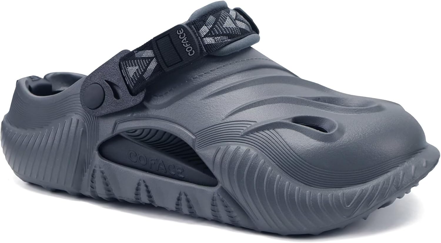 

Мужские сабо COFACE для восстановления, комфортная ходьба, с толстой амортизацией, спортивные повседневные ортопедические мюли с поддержкой свода стопы при плантарном фасциите, черный