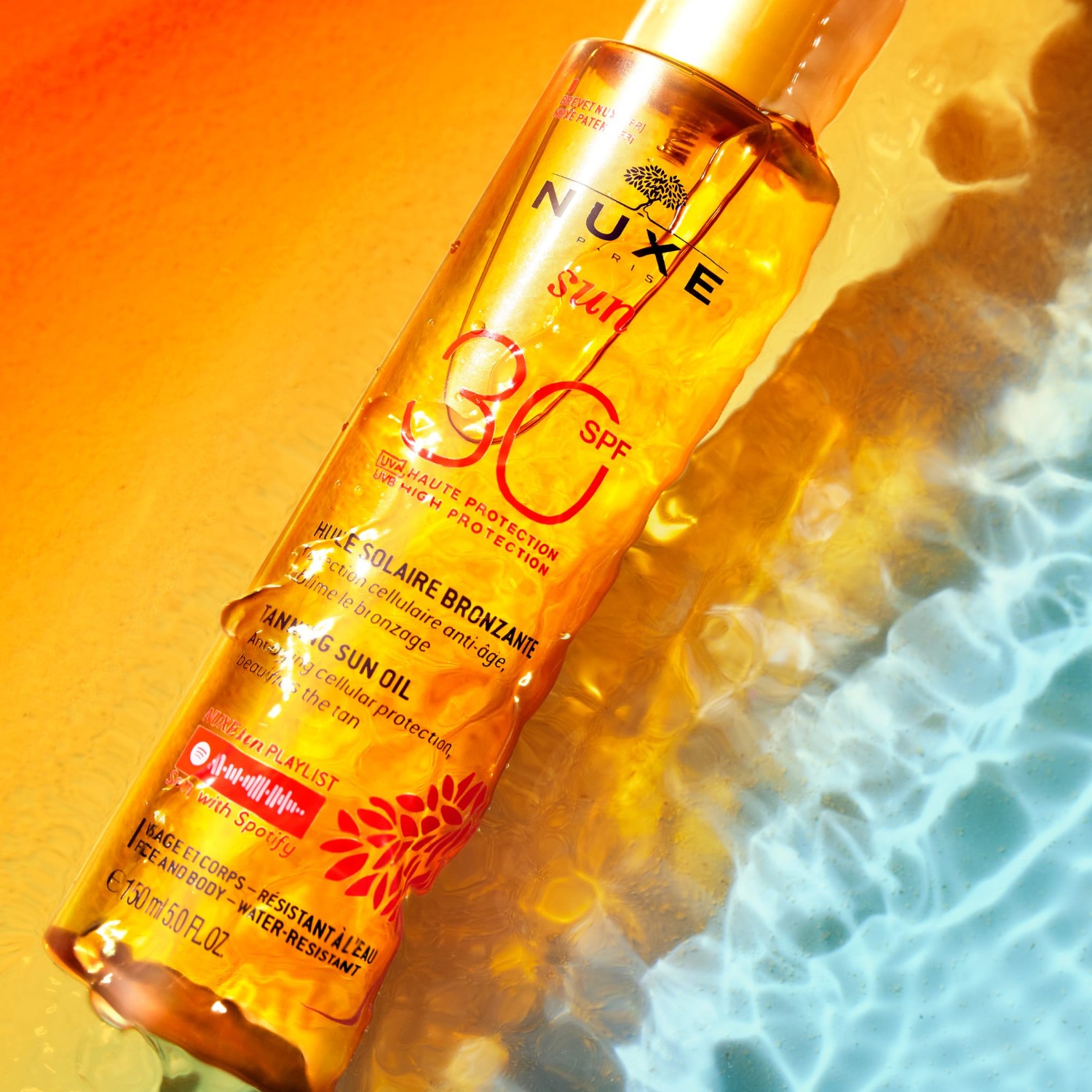Солнцезащитный крем sun oil spf30 Nuxe, объем 150 мл — фото 2