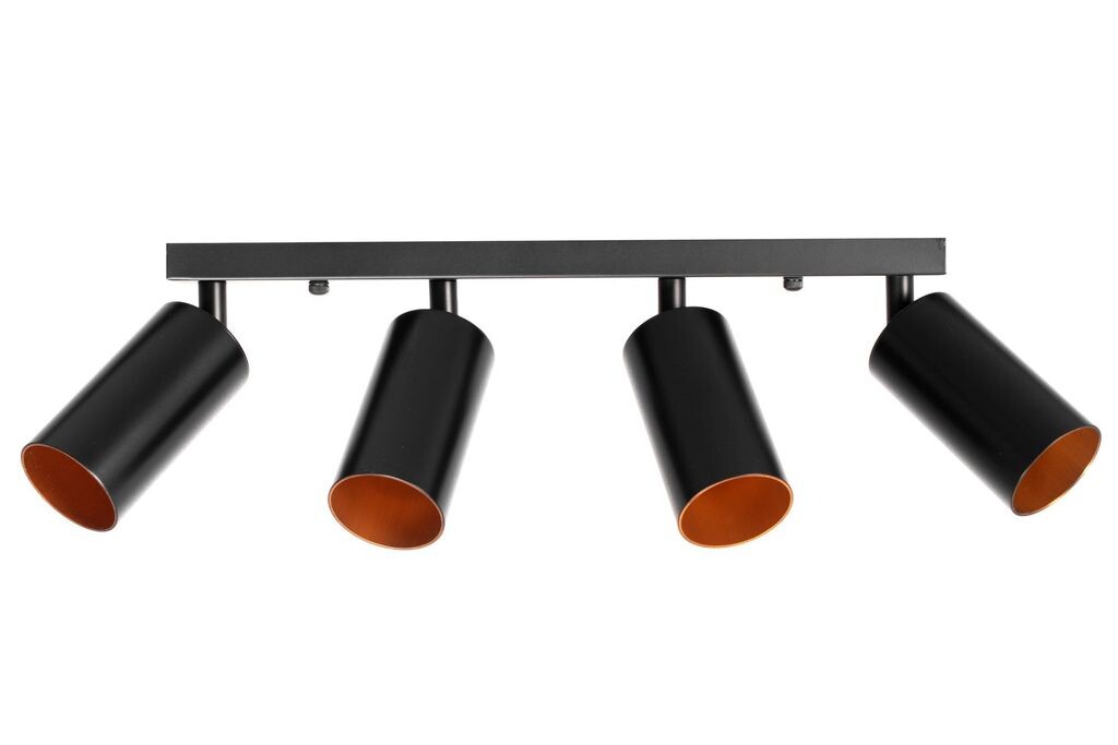 

Потолочный светильник Toollight App940-4C, черный, 4 источника света, Gu-10, 6X40X16,5 см Toolight