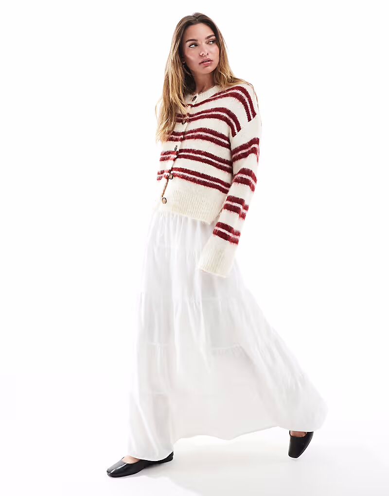 

Юбка макси Cotton On в несколько ярусов белого цвета Cotton:On