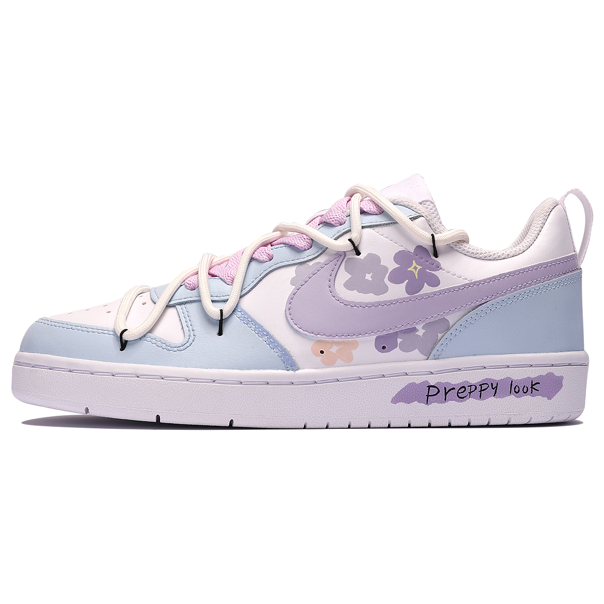 

Кроссовки Nike Court Borough Skateboarding Shoes Women's Low-top Blue/Purple, серый