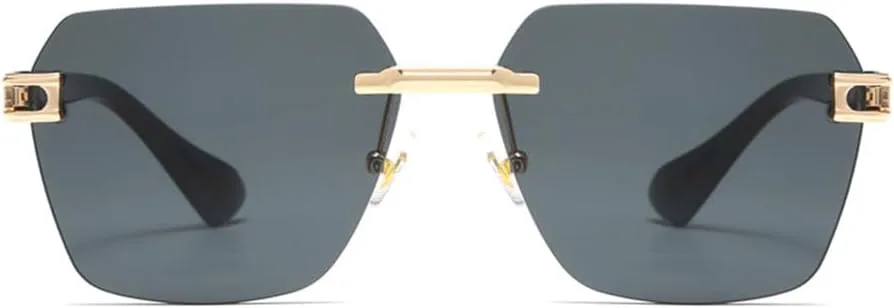 

Солнцезащитные очки без оправы для мужчин и женщин, для вождения, в стиле ретро, ​​для путешествий, для активного отдыха, с защитой от УФ-излучения UV400 HDUBFY, 6