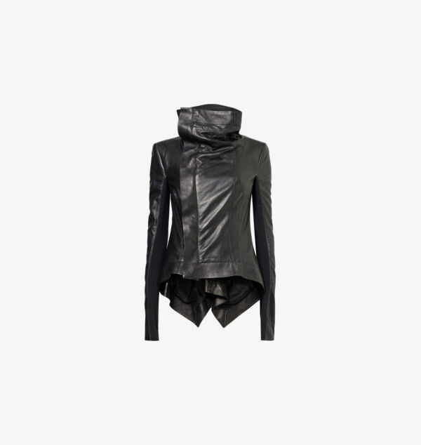 

Кожаная куртка Naska с асимметричным подолом Rick Owens, черный