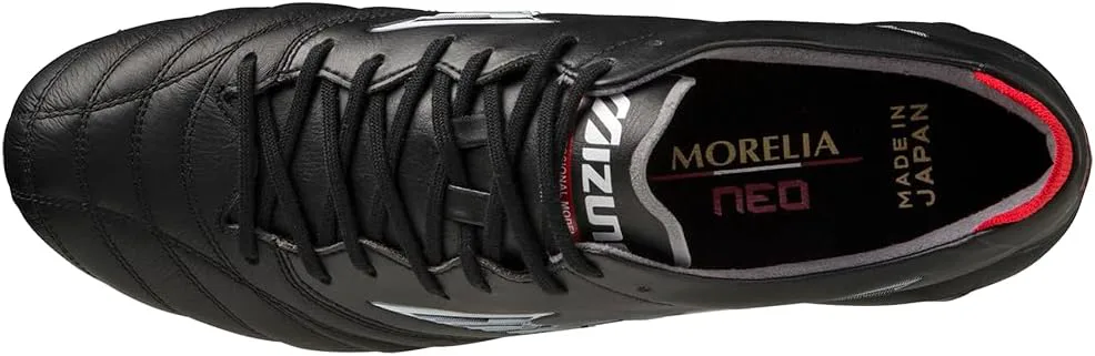 Футбольные бутсы Mizuno Men's Morelia Neo IV, сделаны в Японии, черно-белый — фото 3