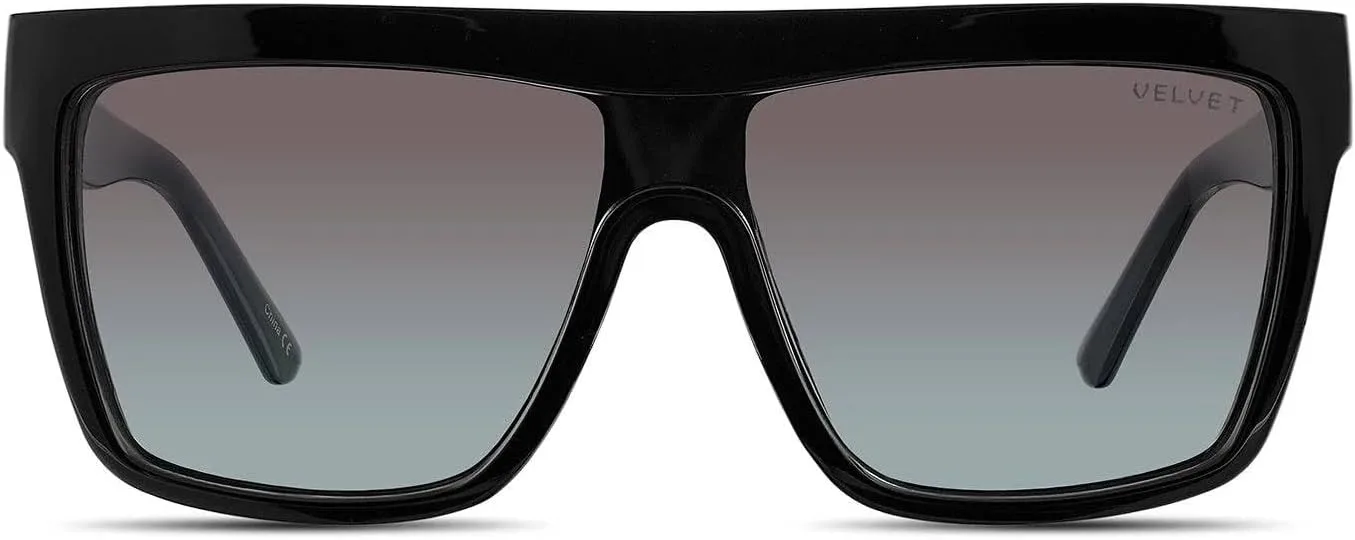 

Солнцезащитные очки Velvet Eyewear для женщин, модель Melania, черный/бирюзовый цвет - 100% защита от УФ-излучения - Разработаны для женщин - Сделано в США, Black