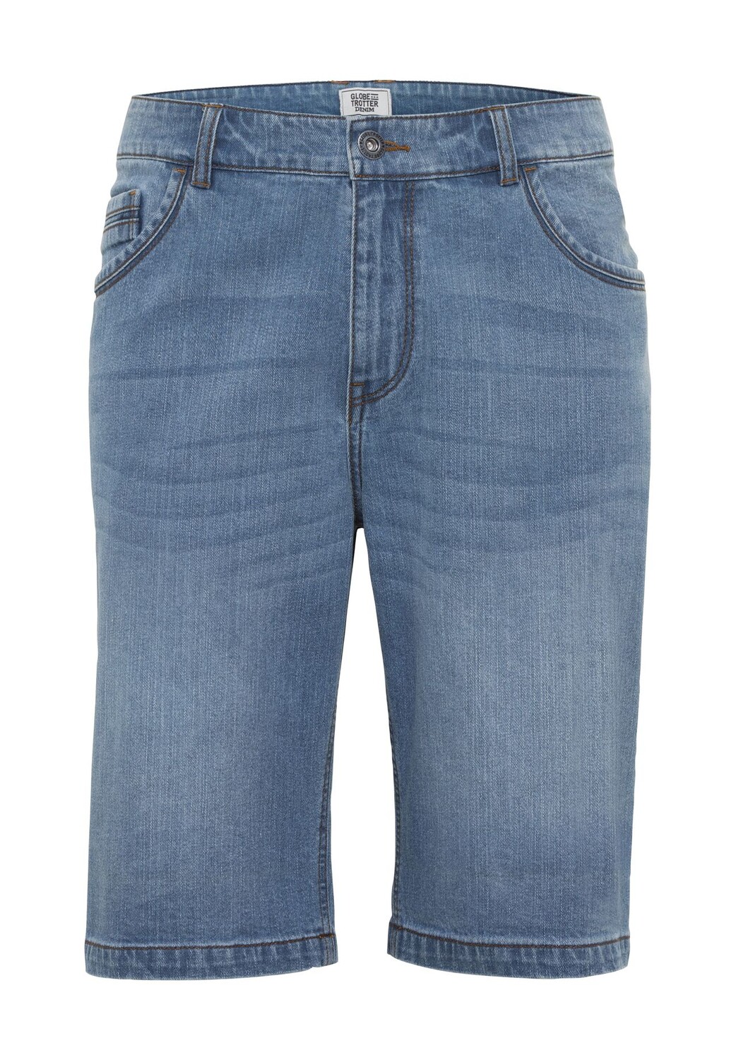 

Джинсовые шорты, джинсовые, 5 карманов, мужские Globetrotter, цвет Light Stone