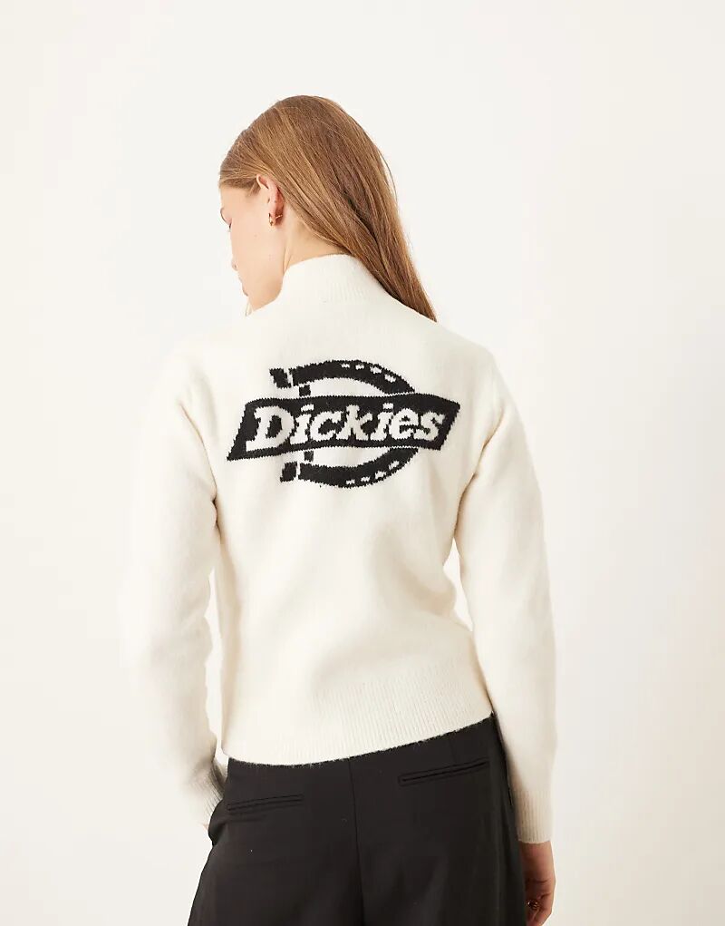 

Вязаный джемпер Dickies Ruston с застежкой-молнией 1/4 и логотипом на спине в цвете «кремовый»