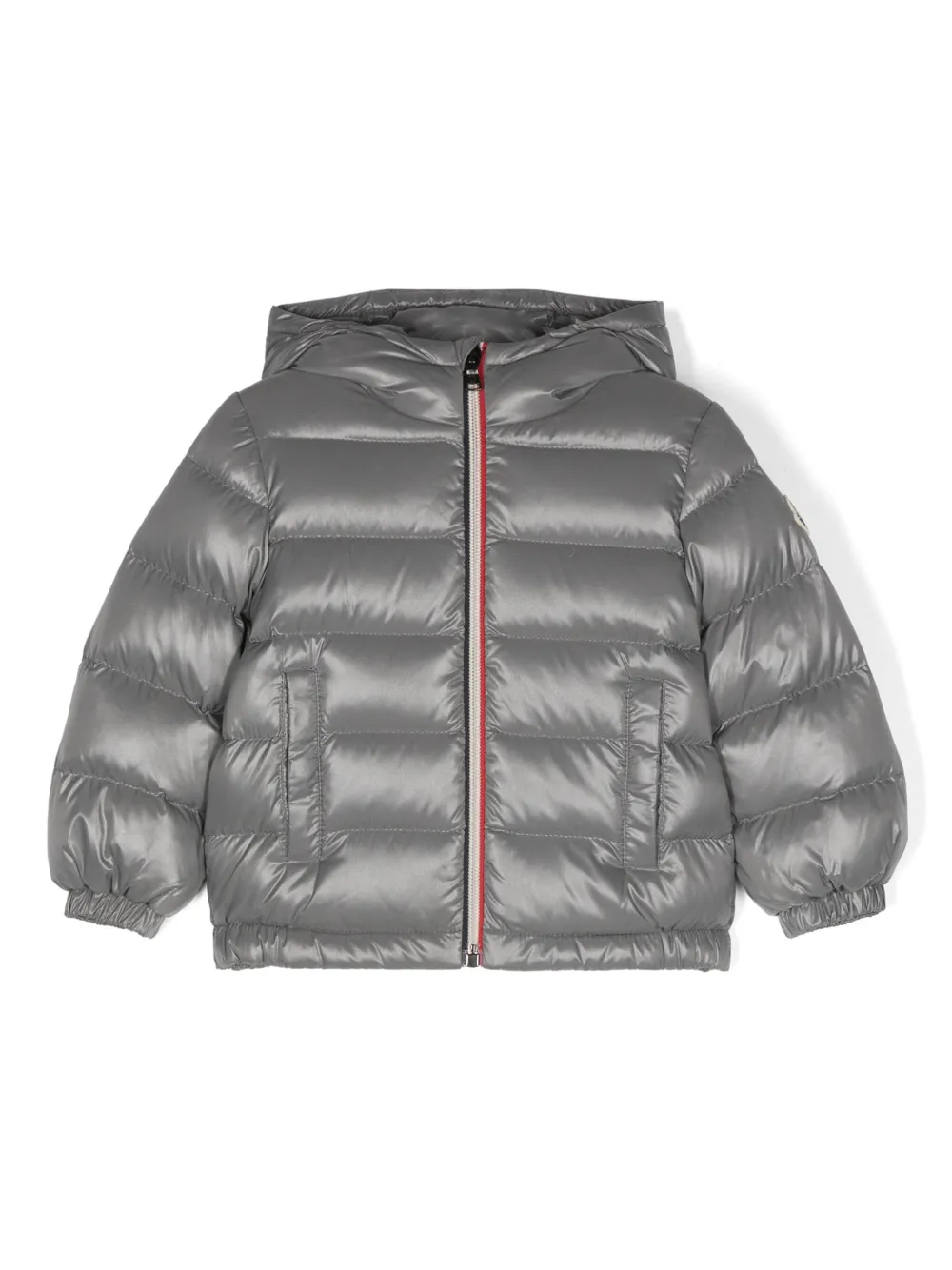 

Пуховик New Aubert с капюшоном Moncler Enfant, серый