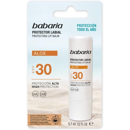 

Солнцезащитный бальзам для губ Алоэ Вера Spf 30 5,7 мл, Babaria, Белый, Солнцезащитный бальзам для губ Алоэ Вера Spf 30 5,7 мл, Babaria