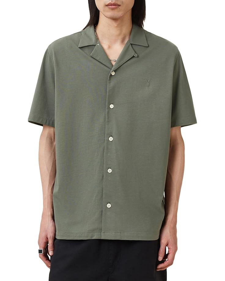 

Рубашка AllSaints Hudson Short Sleeve Shirt, цвет Valley Green