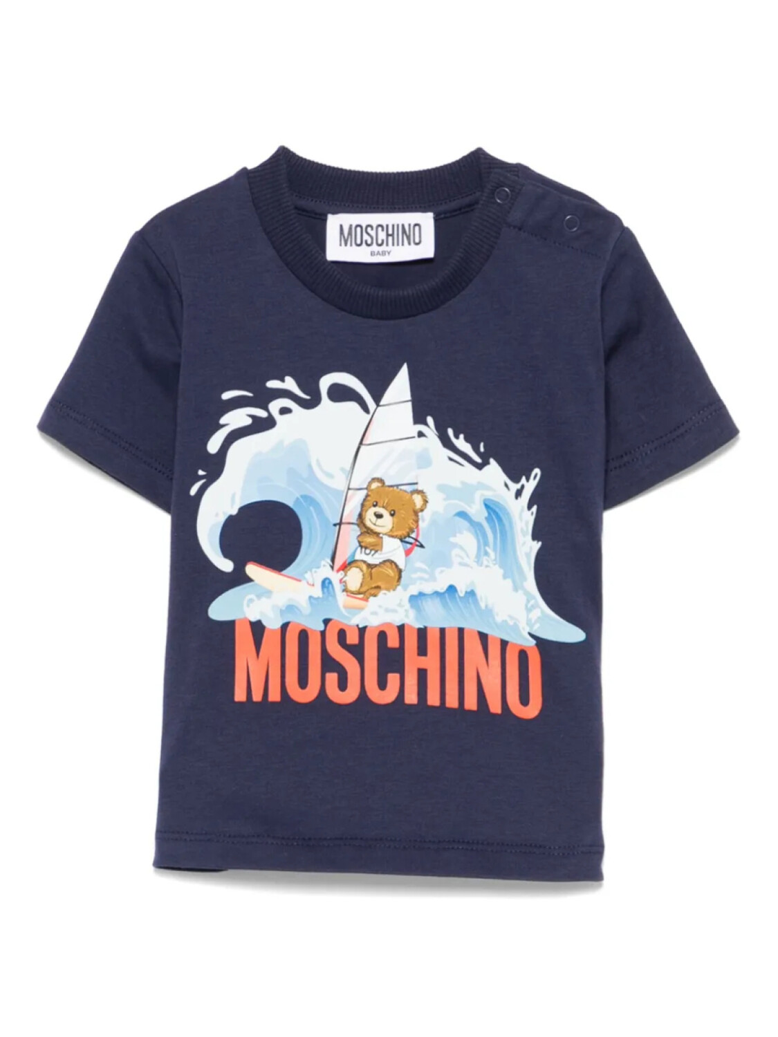 

Футболка Moschino Kids с плюшевым мишкой, синий