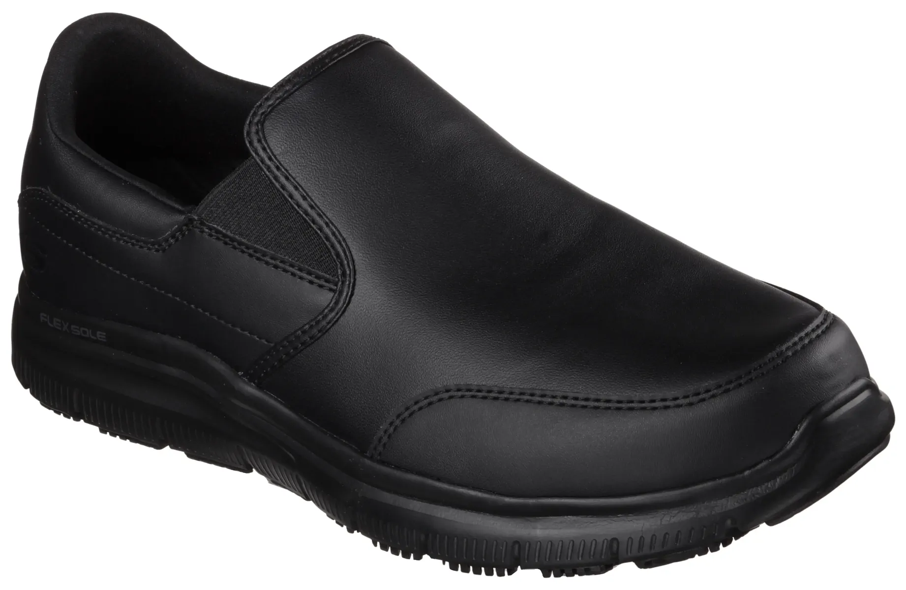 

Рабочая обувь Skechers "FLEX ADVANTAGE SR", тапочки для предприятий общественного питания, медсестер, больниц с эластичной вставкой, черный