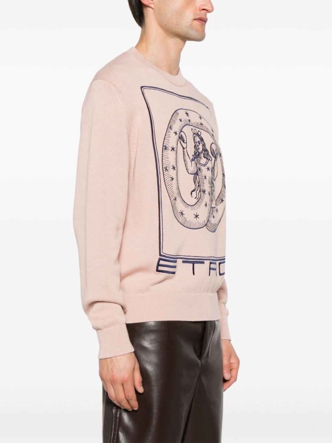 

ETRO джемпер с вышивкой, розовый
