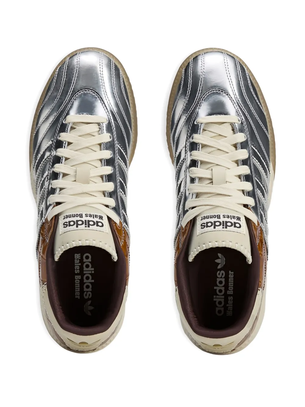 Кроссовки Samba MN из коллаборации с Wales Bonner Adidas, серебристый — фото 3
