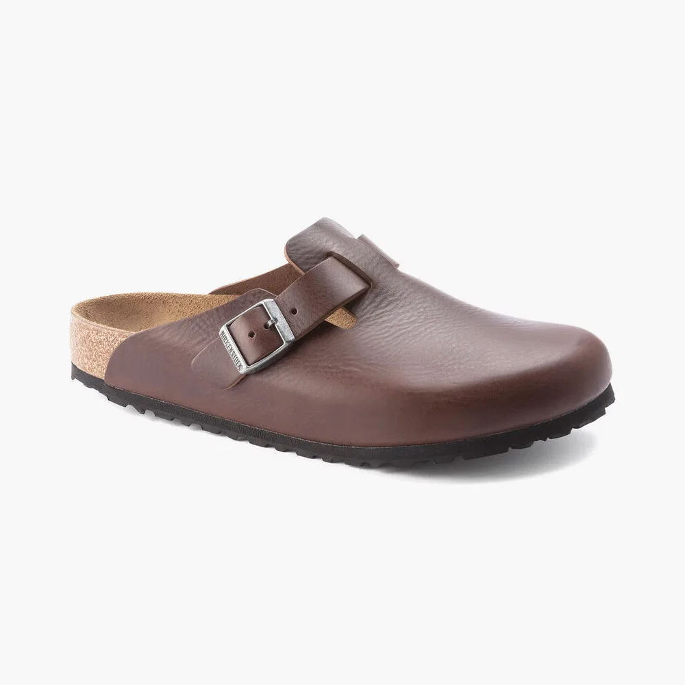 Мужские сандалии Boston Grip Leather Vintage Wood Roast BG от Birkenstock