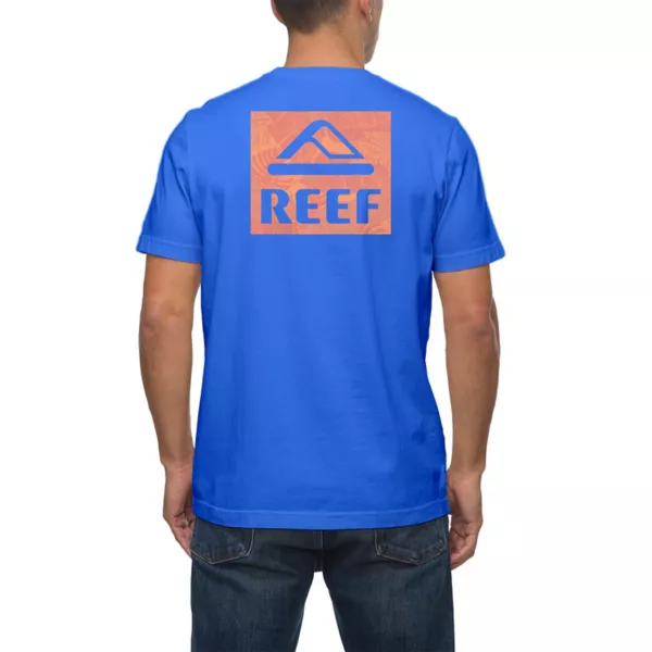 

Мужская футболка с принтом в стиле хайдинг Reef, цвет vivid blue