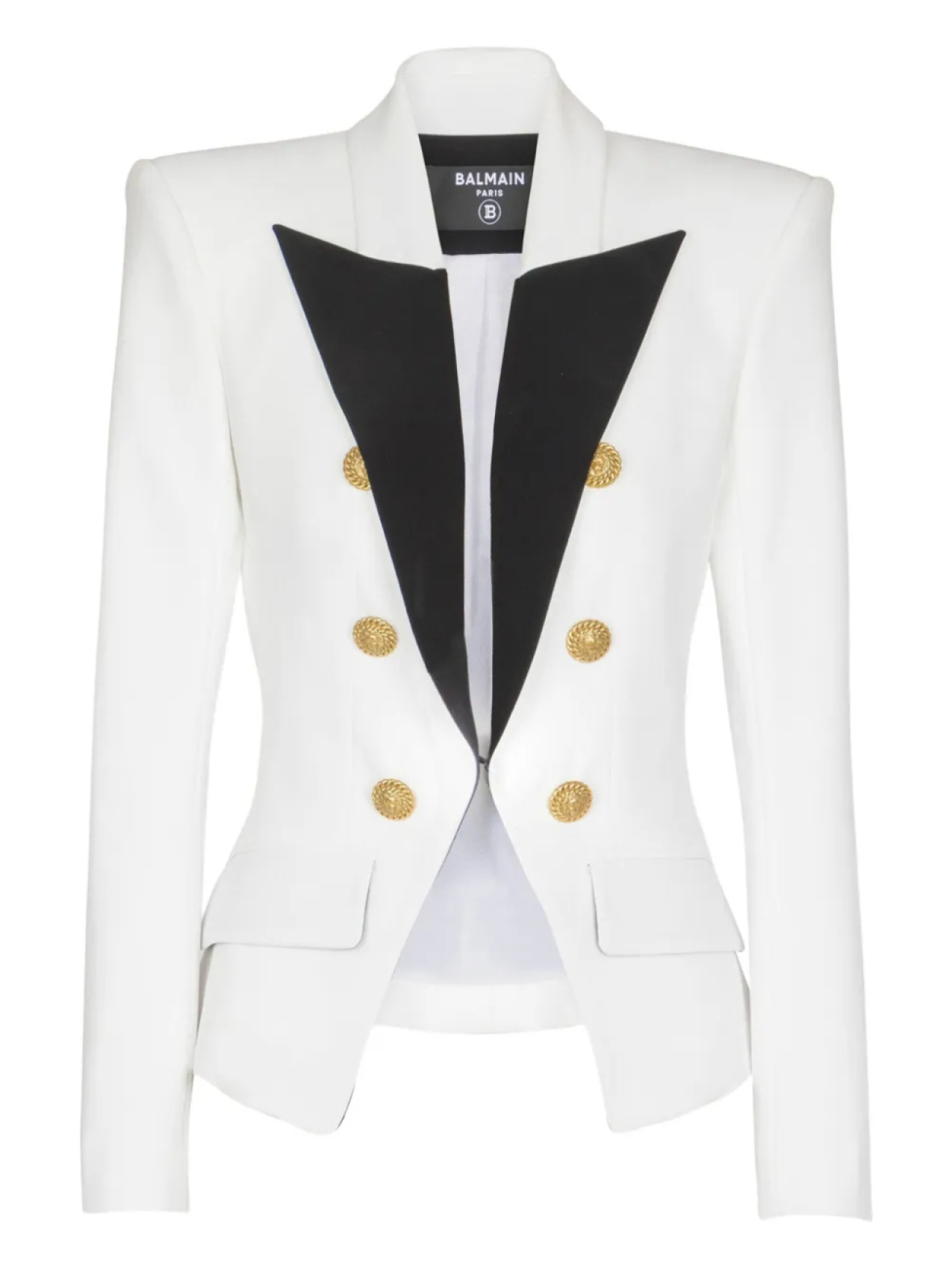 

Balmain двухцветная куртка, белый
