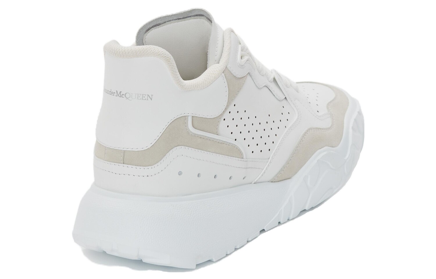Кроссовки Court Trainer Lifestyle женские с низким верхом белого цвета Alexander Mcqueen — фото 4