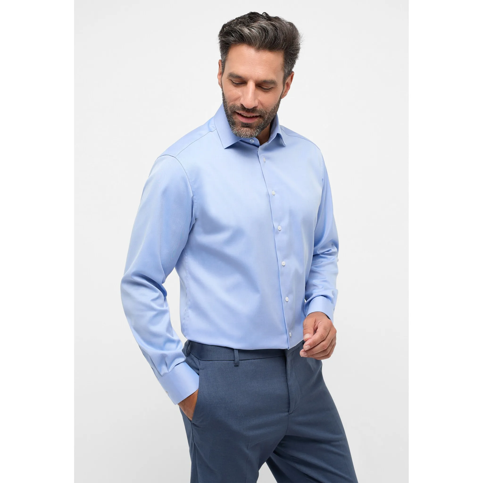 

Рубашка Eterna с длинными рукавами "MODERN FIT", синий