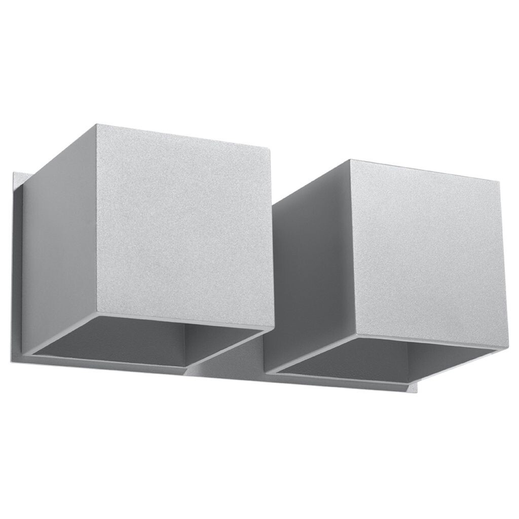 

Настенный светильник QUAD 2 серый 2xG9 40Вт алюминий 11x12x26см Sollux Lighting