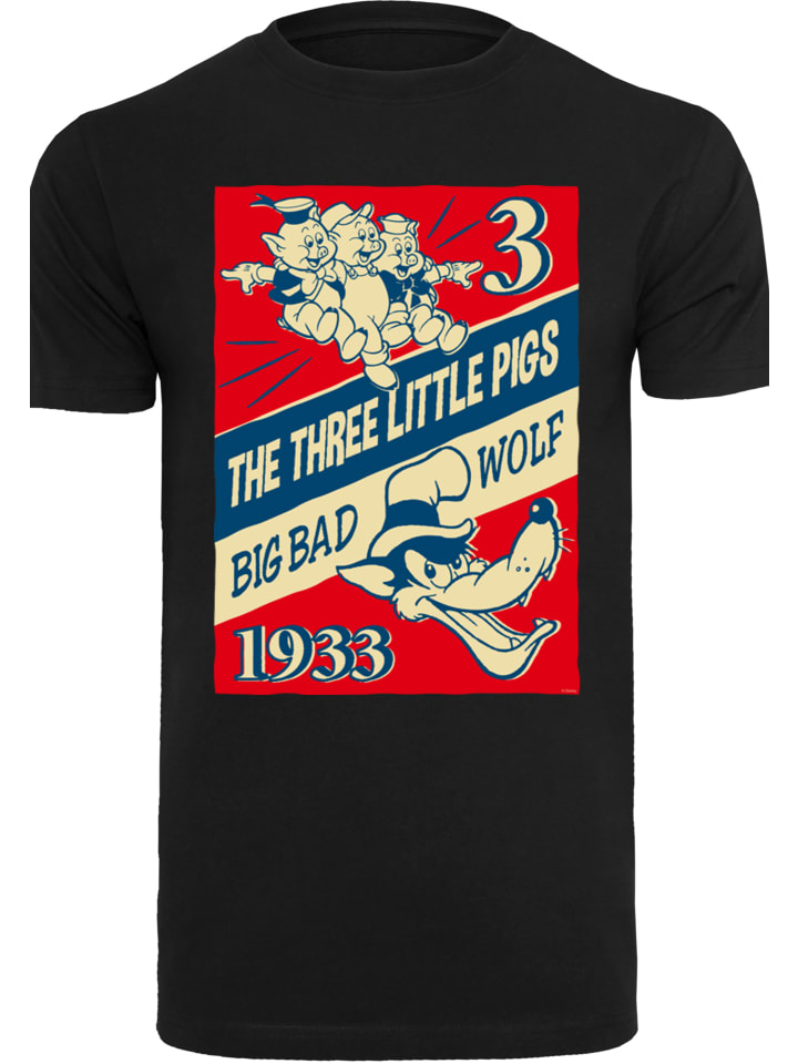 

Футболка Disney Три поросенка черного цвета F4NT4STIC, Черный, Футболка Disney Три поросенка черного цвета F4NT4STIC