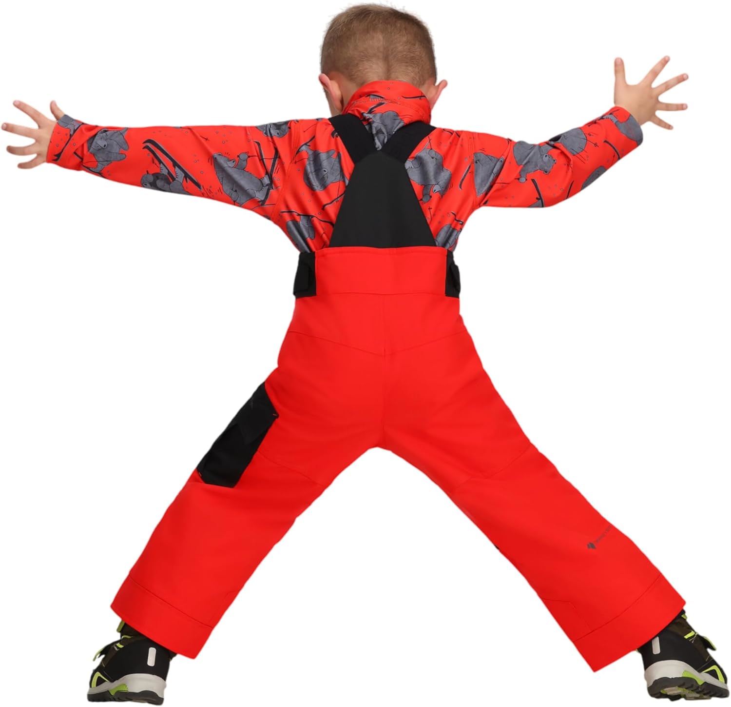 Утепленные и водонепроницаемые комбинезоны Obermeyer Boys Volt Snow Bib с системой Kids I-Grow, Red — фото 3