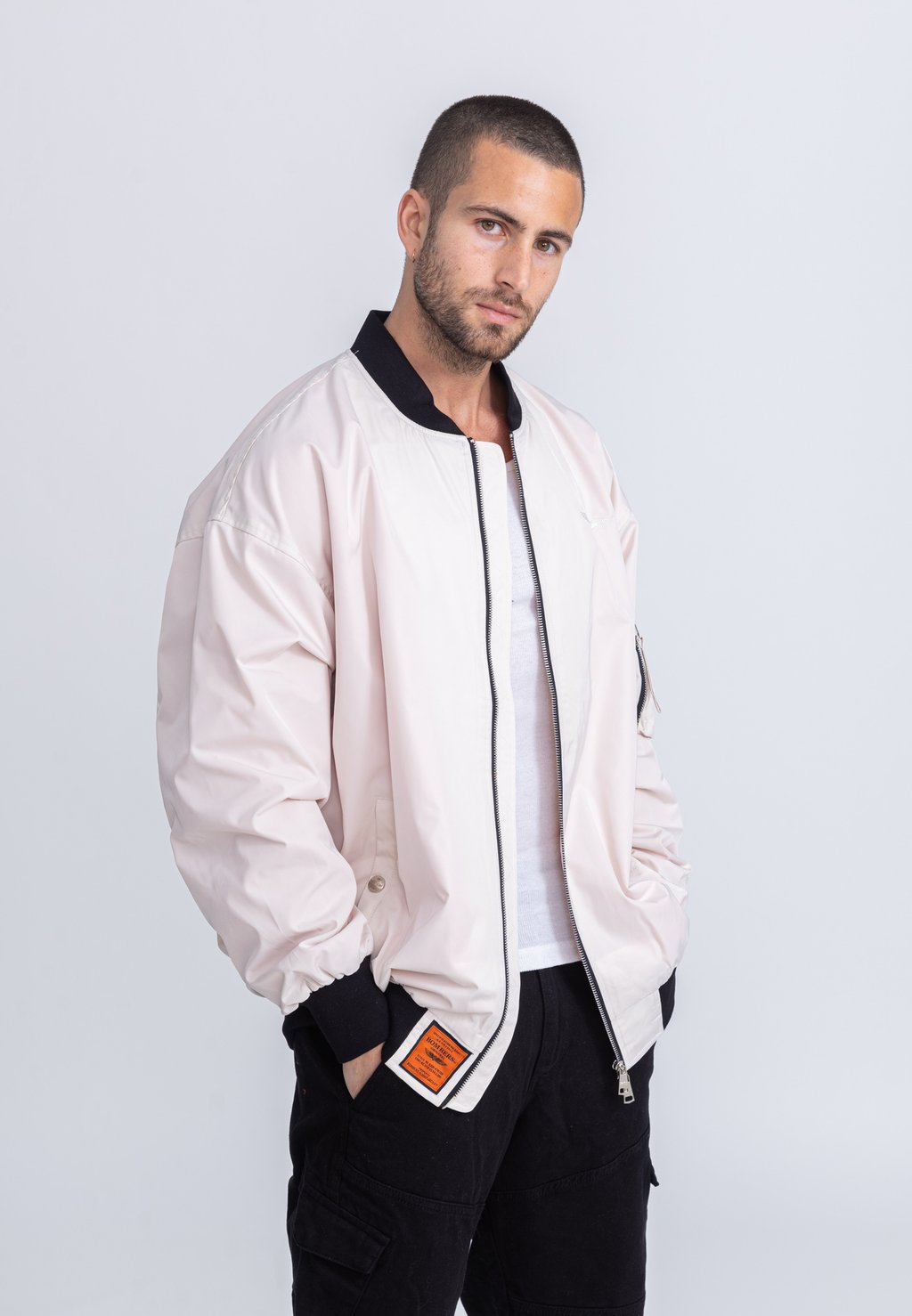 

Куртка-бомбер UNISEX - Short coat Bombers, кремовый