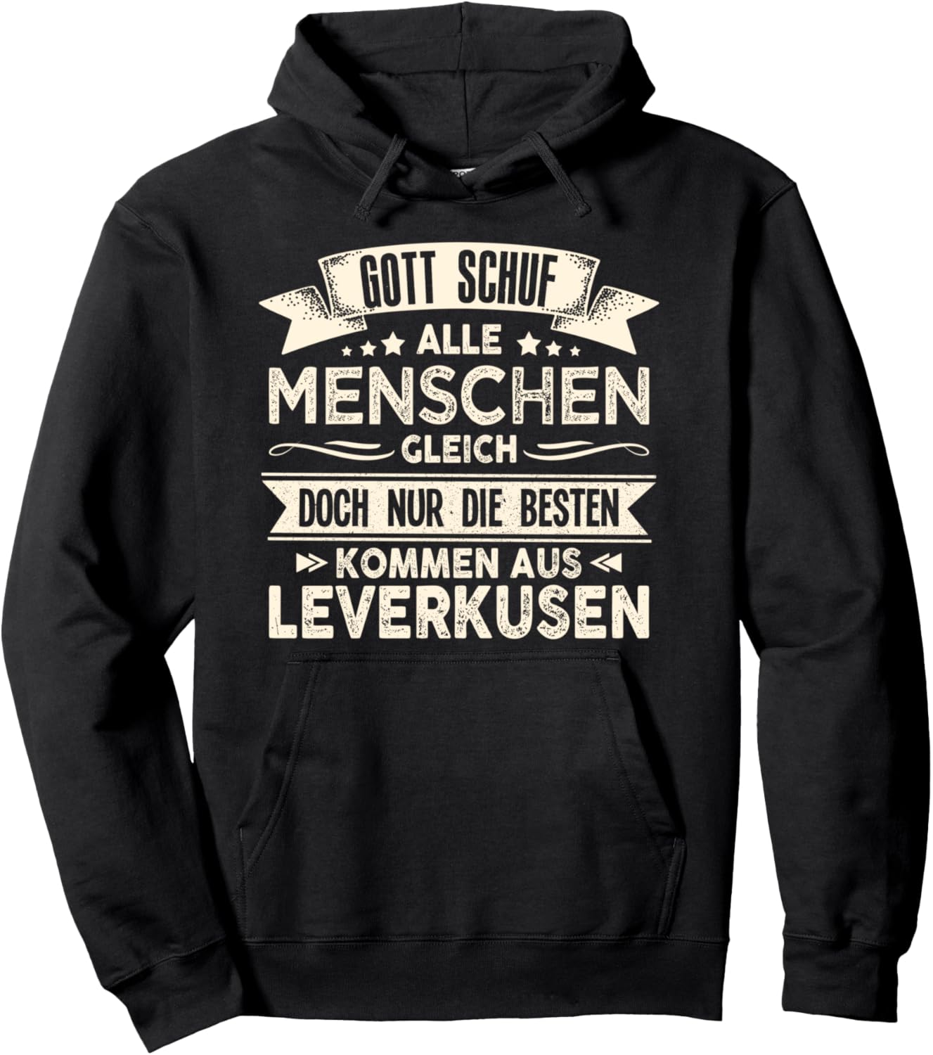 

Толстовка Gott Schuf Leverkusener Anders Gift Idea: God Created Leverkusen Differently, черный