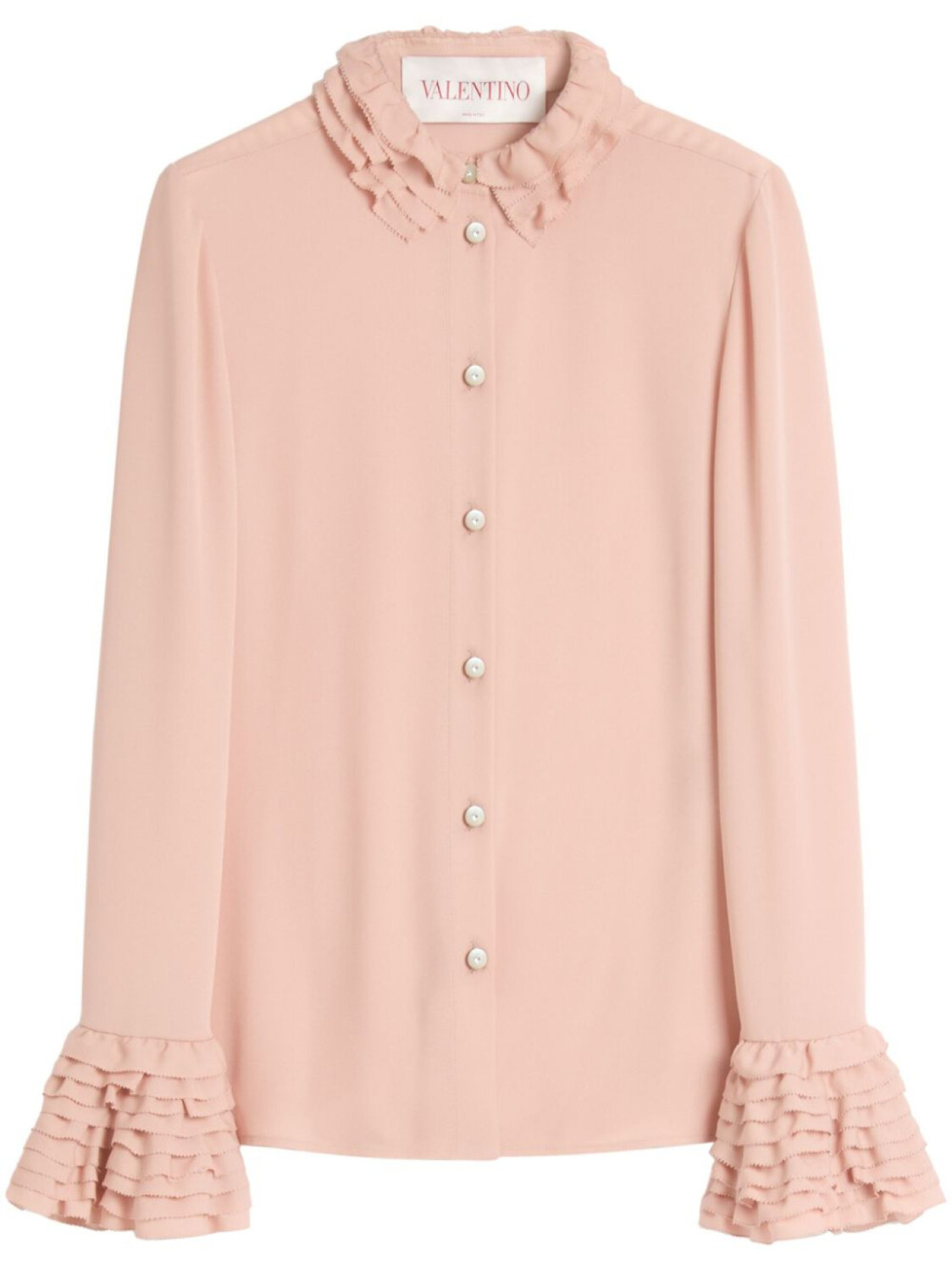 

Valentino Garavani рубашка из ткани жоржет, розовый