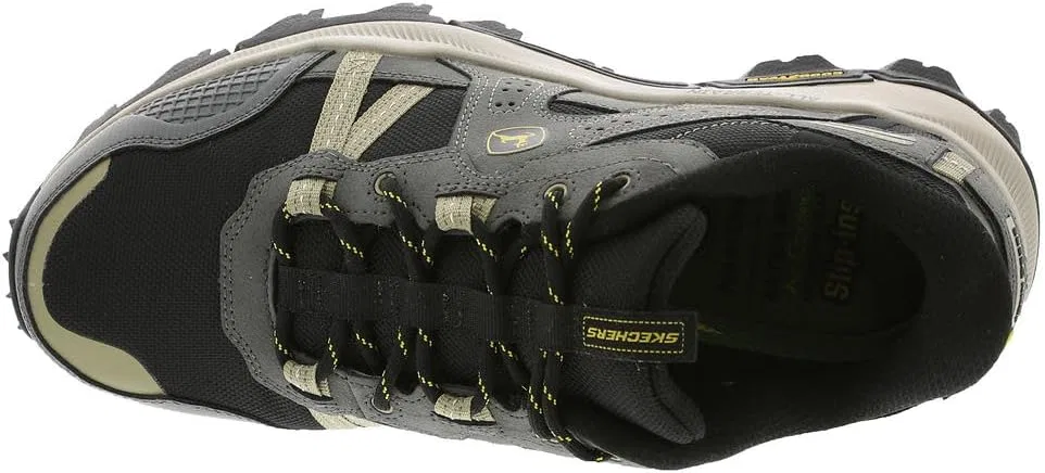 Мужские кроссовки Skechers Equalizer 5.0 Trail Harvester, Charcoal Leather Black Mesh — фото 2