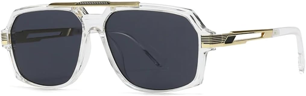 

Солнцезащитные очки с защитой UV400 | Двойная перемычка, градиентные линзы, большая оправа | для женщин и мужчин, для занятий спортом на открытом воздухе и вождения DSVIGF, White