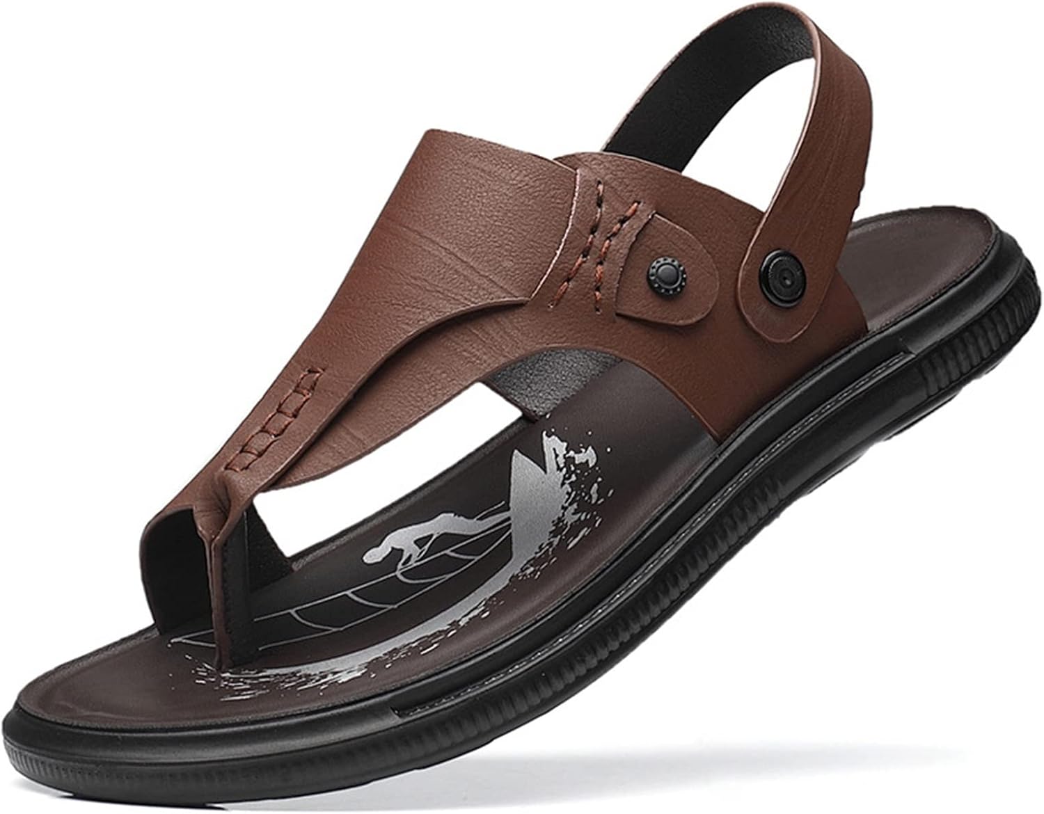 

Мужские летние ортопедические пляжные сандалии с противоскользящей подошвой и поддержкой свода стопы Wcxty, коричневый