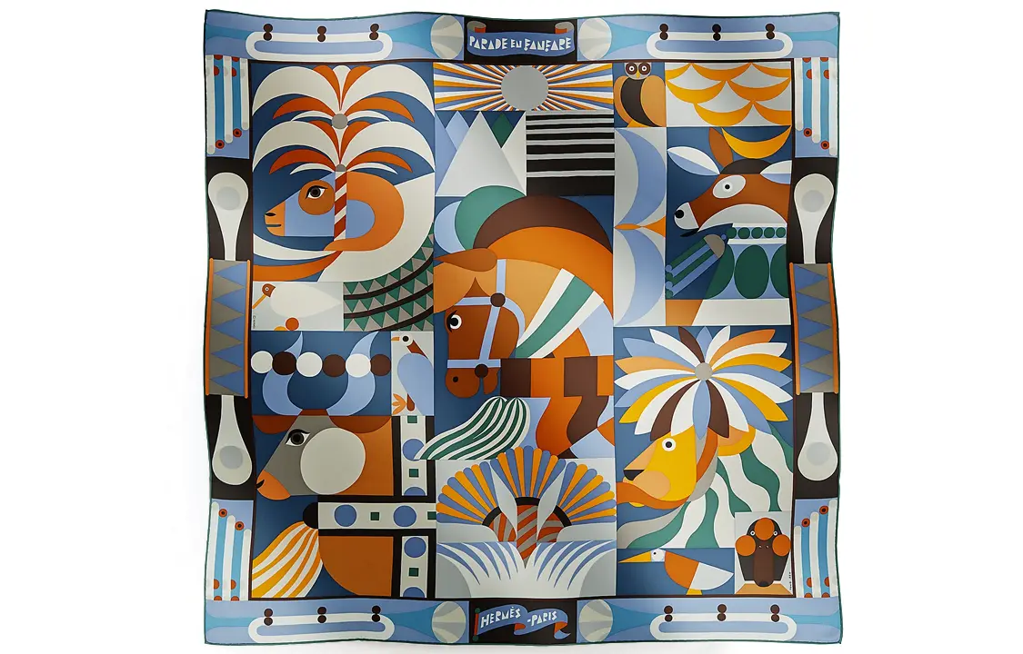 

HERMES Шелковый платок Women's Cypress Green