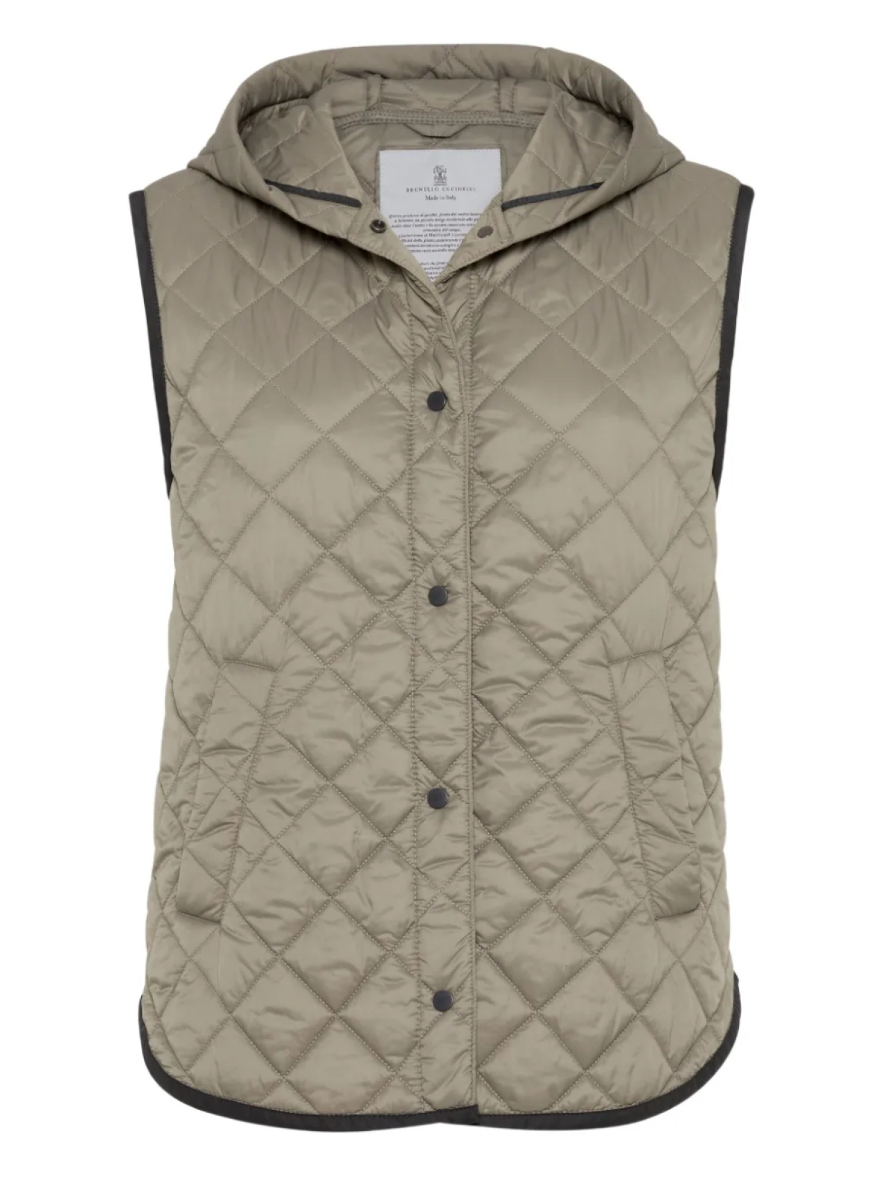 

Brunello Cucinelli стеганый жилет, нейтральный