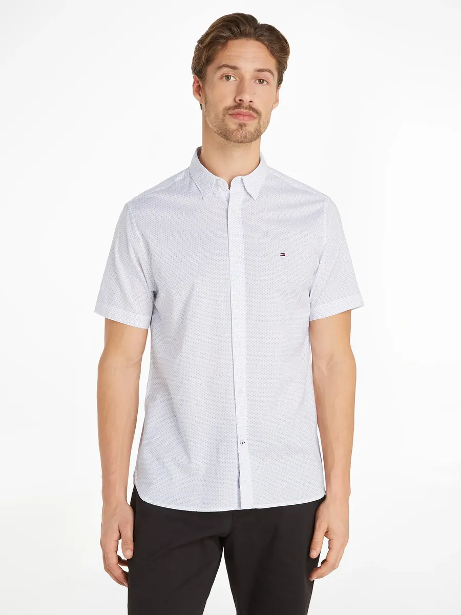 

Рубашка с короткими рукавами Tommy Hilfiger "NATURAL SOFT MINI PRT SHIRT", цвет Th Optic White / Multi