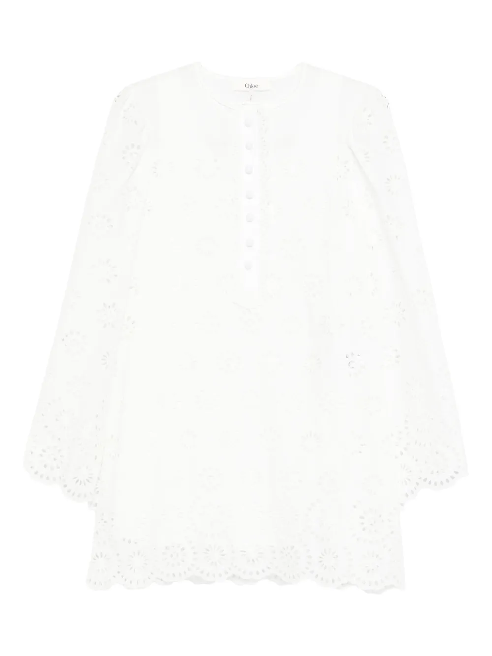

Платье мини из вуали CHLOÉ, белый