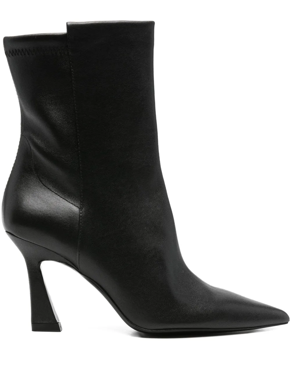 Кожаные ботильоны Vinnie на каблуке 50 мм Stuart Weitzman, черный
