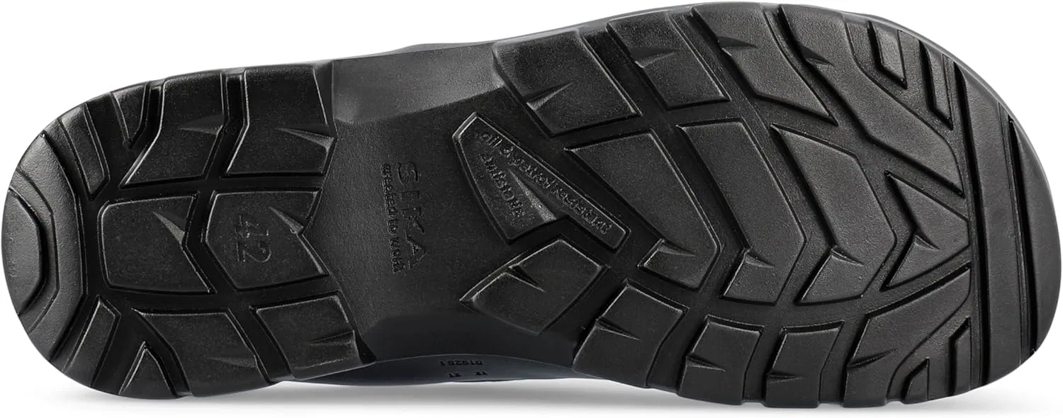 Рабочие сабо SIKA Unisex Proflex Open Safety Clogs, нескользящая полиуретановая подошва, водоотталкивающая кожа Permair, защитный носок ProNose, амортизирующая рабочая обувь для строительства, промышленности и пищевой отрасли, Black — фото 4