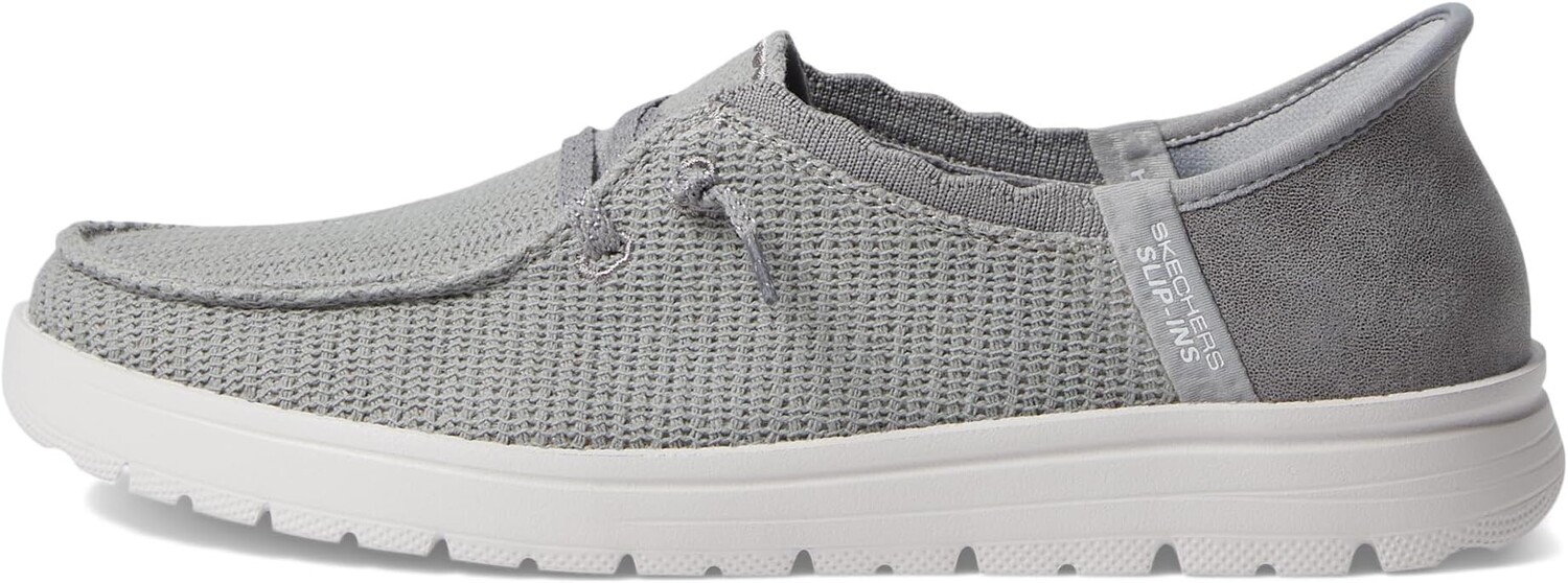 Кроссовки SKECHERS Venice - Coastal Groove Hands Free Slip-Ins, серый — фото 4