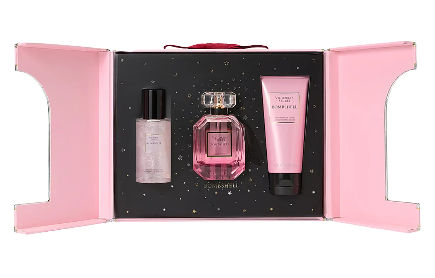 Victoria's Secret Набор парфюма 2024 Limited Bombshell Luxe Eau De Parfum Vanilla Orchid Passionfruit 50мл+75мл+100мл, Perfume 50ml+Body Lotion 100ml+Perfume Spray 75ml