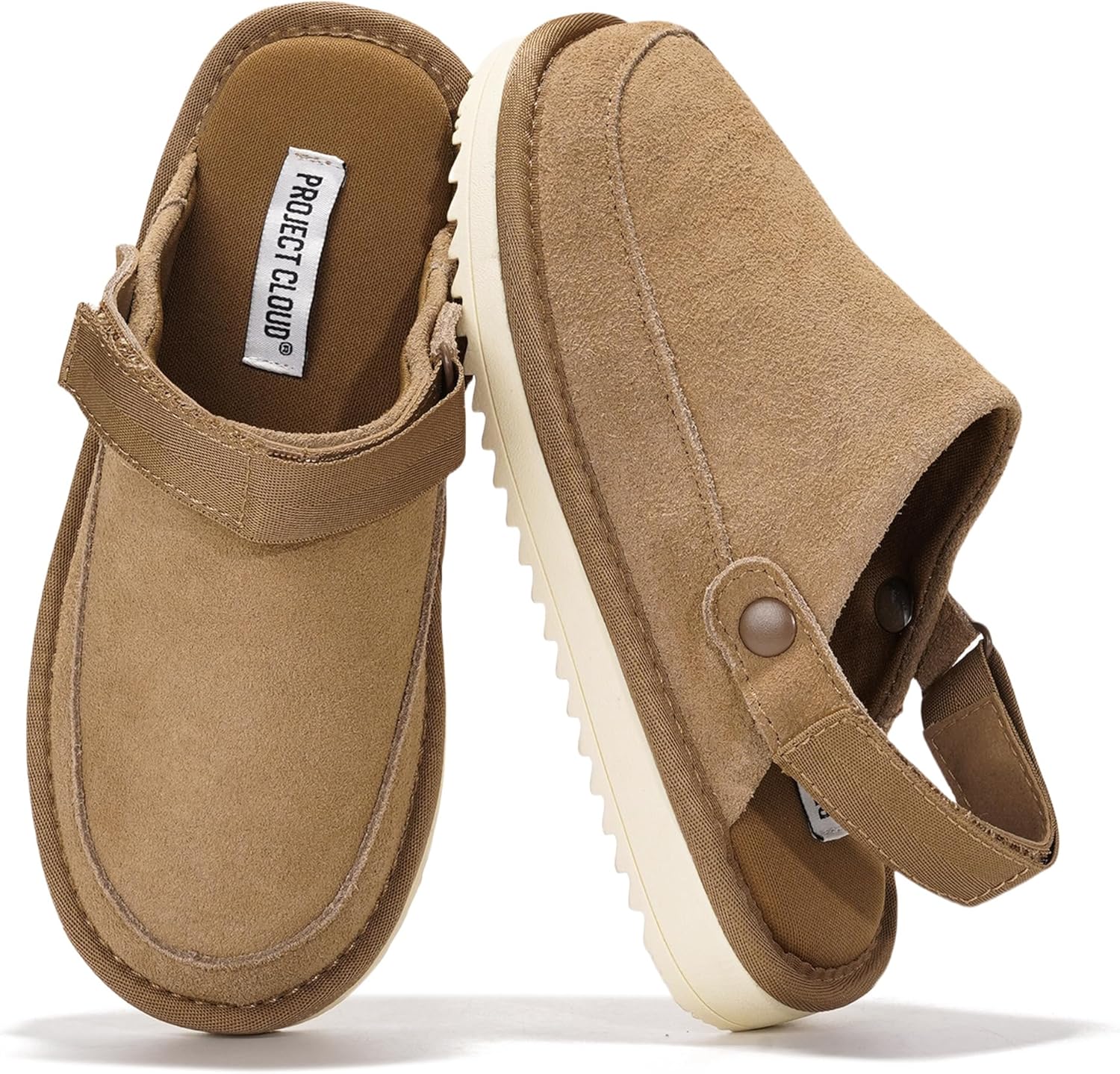 

Сабо Project Cloud Kids из натуральной кожи с задним ремешком - с эффектом памяти и легкие сандалии для мальчиков и девочек с регулируемыми ремешками - противоскользящие сабо для детей (Little Goldstar), Wheat Suede