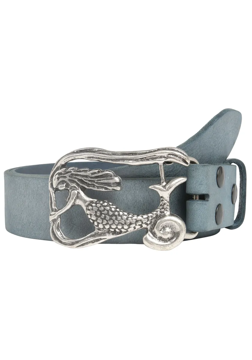 

LIFEBURG by showroom Ремень кожаный 019° со сменной застежкой "Mermaid Silver" Rettungsring By Showroom 019°, джинсовый