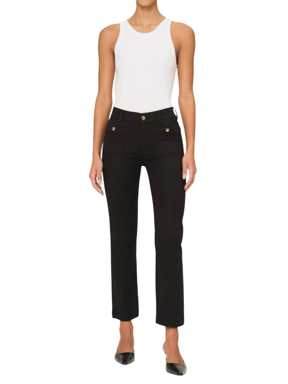 

Джинсы Mara Straight средней посадки Ankle Jeans в черном ониксе DL1961 - Women's
