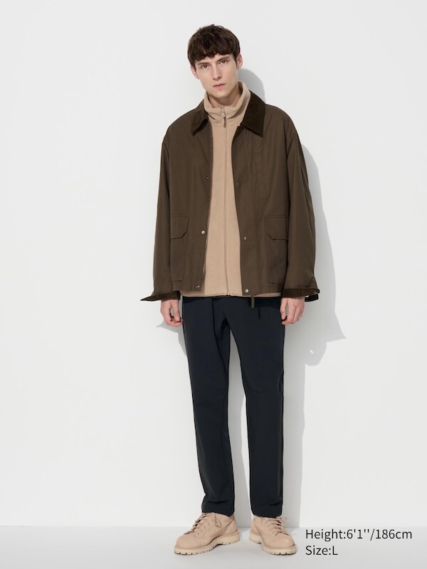 

Легкие брюки heattech растягивающиеся в 2 стороны Uniqlo, черный